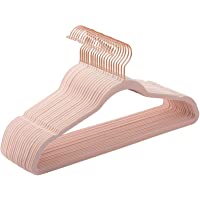 Los mejores  - SONGMICS Juego de 20 Perchas de Terciopelo- 42 cm de Largo- Finas y Duraderas- Gran Capacidad de Carga- con Ganchos…